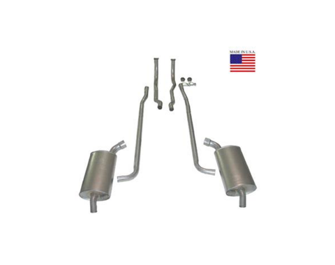 Corvette Exhaust System 2.5 Inch, Separate Secondary Pipe and Muffler, 4 Speed, 1964-1965
