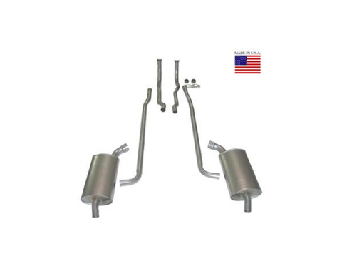 Corvette Exhaust System, Small Block 300hp & 375hp, Aluminized 2-1/2" With Manual Transmission, 1964-1965