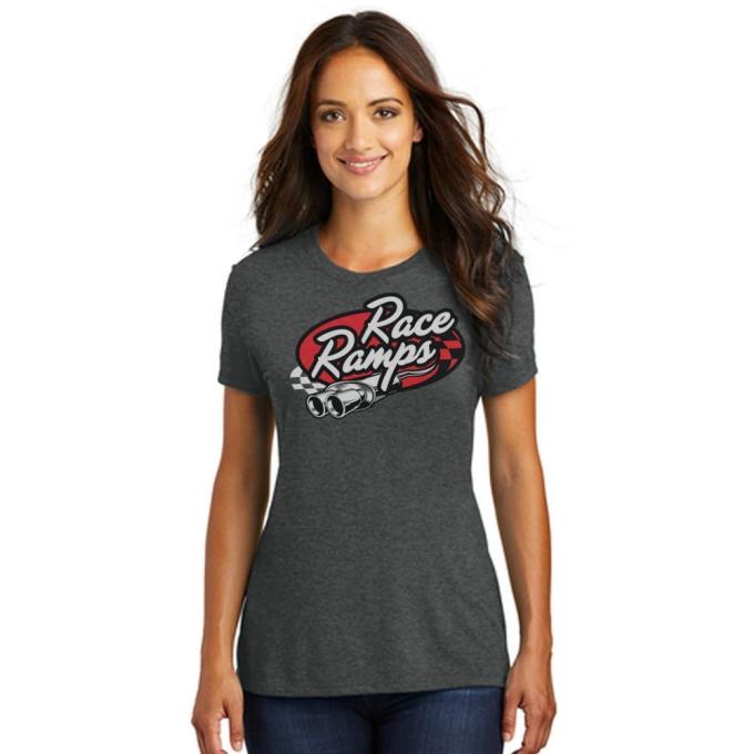 Race Ramps Tailpipe Logo Womens Short Sleeve Crew Neck T-Shirt - Small RR-BFSS02-L-SM