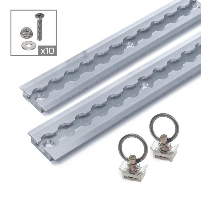 Race Ramps 2 VersaTie Recess-Mounted Track Kit with Flanged Edge (Series 4) 522424