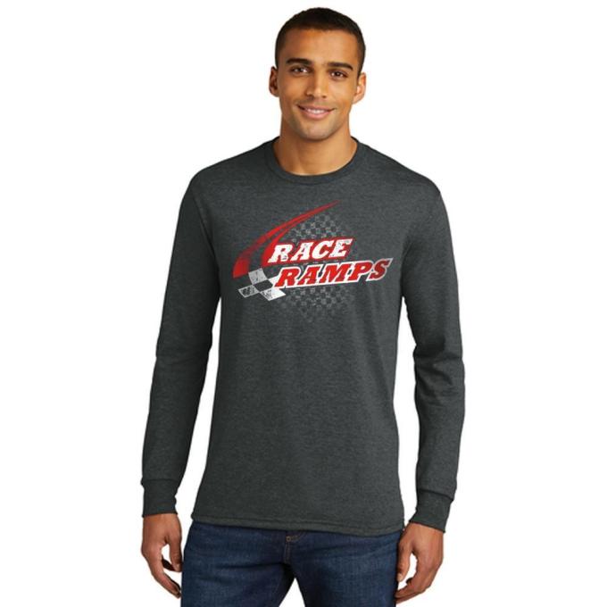 Race Ramps Checker Logo Mens Long Sleeve Crew Neck T-Shirt - Large RR-BFLS01-M-L