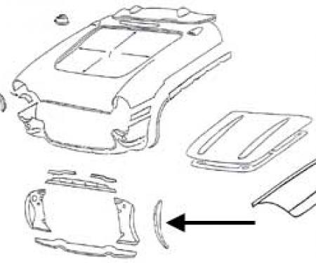 Corvette Radiator Support Bonding Strip, Left, 1956-1957