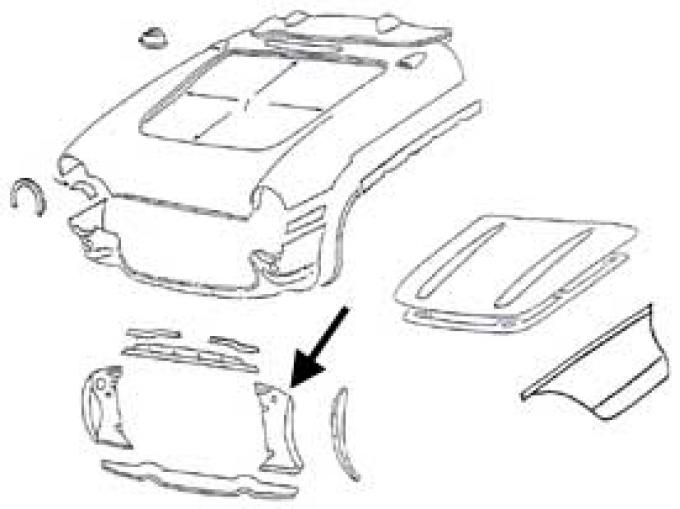 Corvette Radiator Support Panel, Left Side, 1956-1957