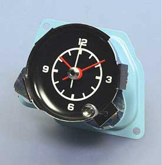 Corvette Clock, Quartz Movement, New Factory Reproduction, 1972-1974