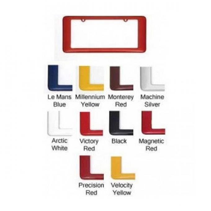 Corvette, Front License Plate Frame, Painted Factory Colors, Magnetic Red (86U), 2005-2013