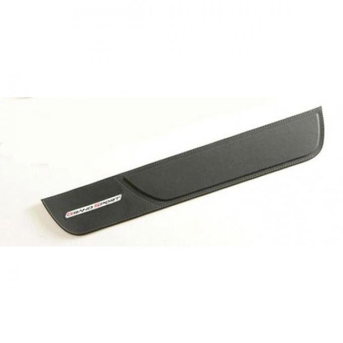 Corvette Door Sill Pads, Leather, With Grand Sport Logo, 2010-2013