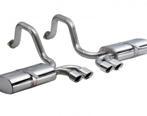 Corvette Corsa Power Pulse Exhaust, Pace Car with Shark Tips, 1997-2004