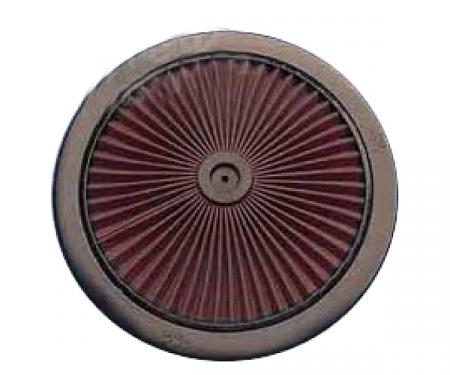 Corvette Air Cleaner Top X-Stream K&N Black, 1965-1972