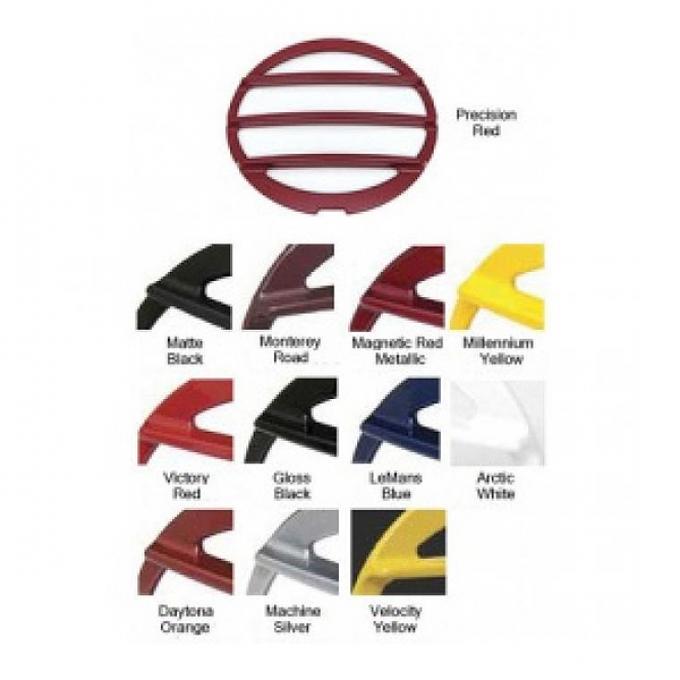 Corvette Taillight Louvers, Phantom, Painted In Factory Colors, Altec, Matte Black, 2005-2010