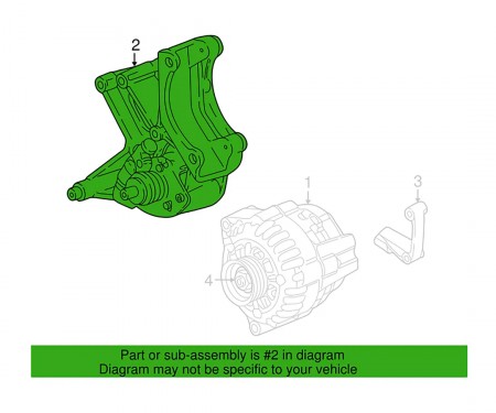 Corvette Bracket, Generator/Ps Pump Mount, 1997-2004