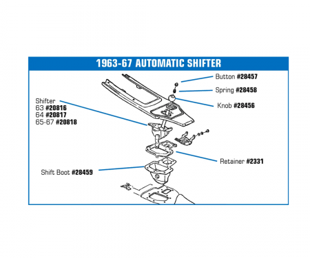 Corvette Shifter, Automatic, 1963