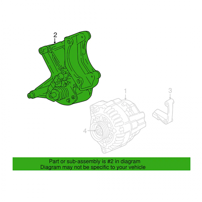 Corvette Bracket, Generator/Ps Pump Mount, 1997-2004