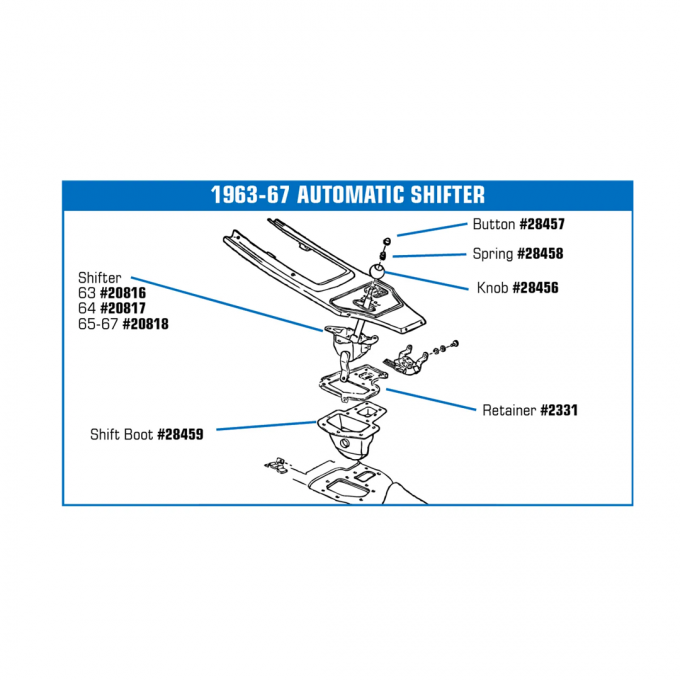 Corvette Shifter, Automatic, 1963
