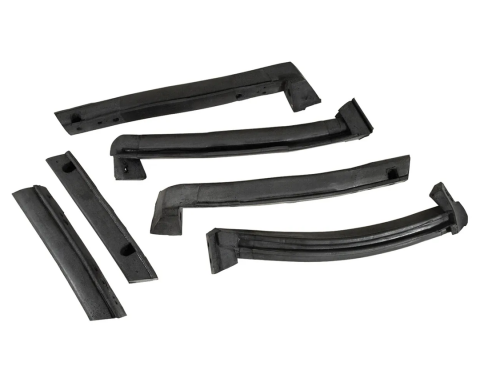 Corvette Weatherstrip, Convertible Top Roof Rails 6 Piece, 1986-1996