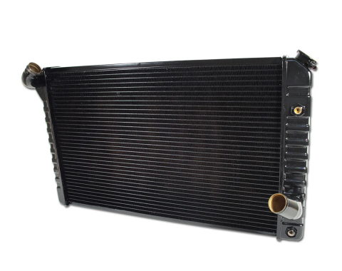 Corvette Radiator, With Automatic Transmission &  Air Conditioning, Brass Replacement, Small & Big Block, 1973-1976 Early