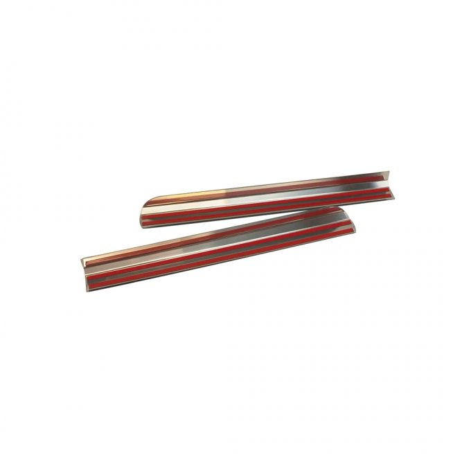 Corvette Sill Covers, Inner, Polished Stainless Steel, 2005-2013