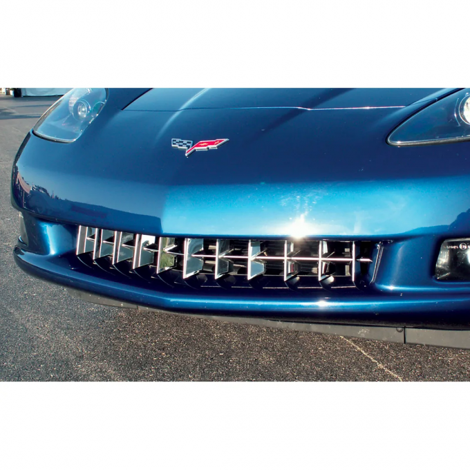 Corvette C6 Retro Style Stainless Steel Front Grill, 2005-2013
