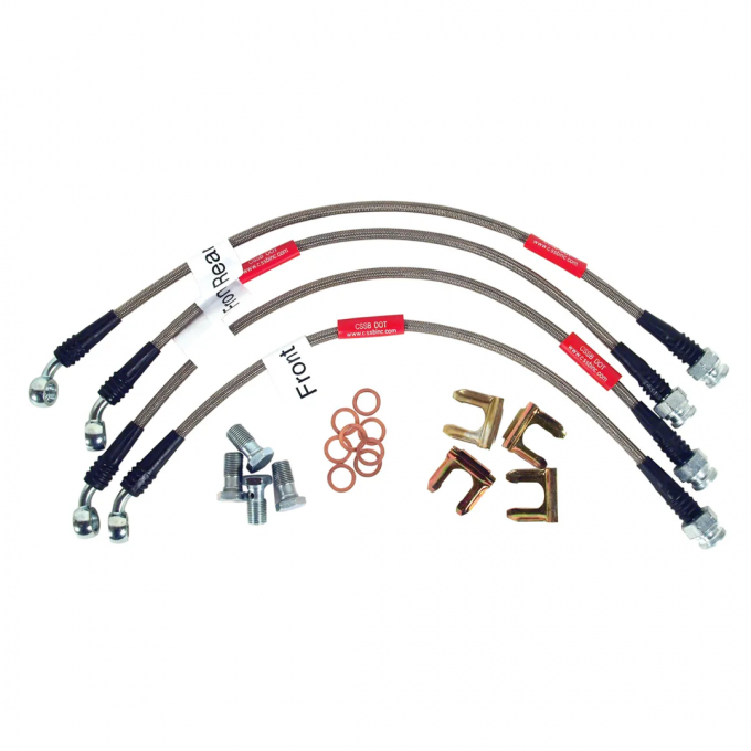 Corvette Brake Line Kits, Braided Ss, 1997-2004