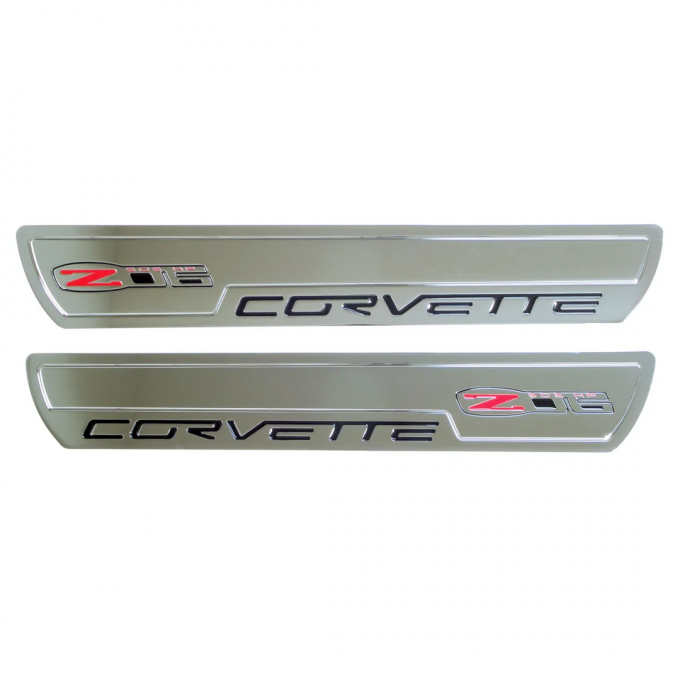 Corvette C6/Z06 505HP Billet Door Sill Plate, 2005-2010