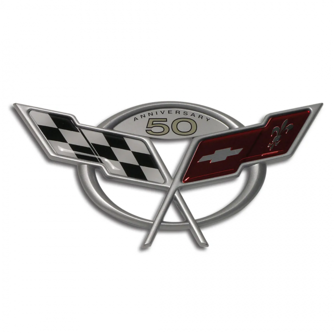 Corvette Emblem, Front Bumper, 50th Anniversary, 2003