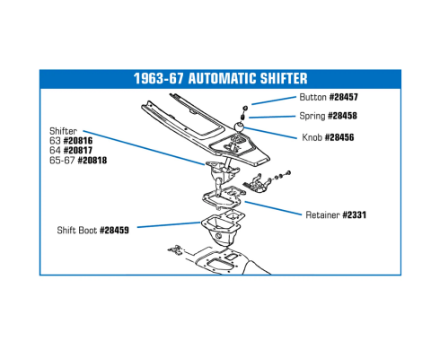 Corvette Shifter, Automatic, 1963