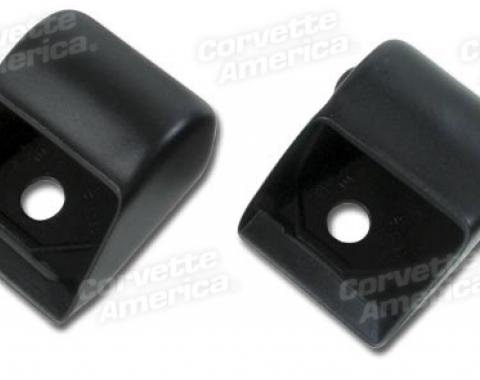 Corvette Seat Belt Retractor Covers, Black (20), 1966-1967