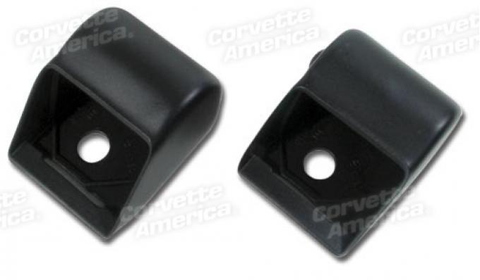 Corvette Seat Belt Retractor Covers, Black (20), 1966-1967