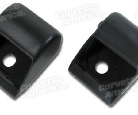 Corvette Seat Belt Retractor Covers, Black (20), 1966-1967