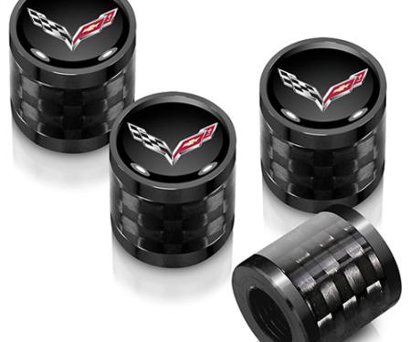 C7 Corvette Carbon Fiber Valve Stem Caps