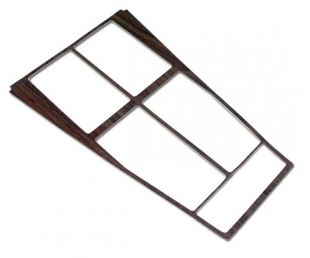 Corvette Console Wood Trim Insert, For Cars With Air Conditioning, 1970-1971