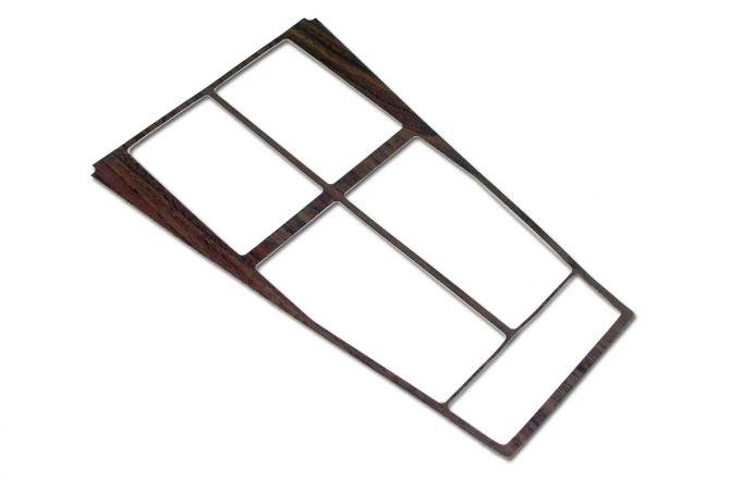 Corvette Console Wood Trim Insert, For Cars With Air Conditioning, 1970-1971