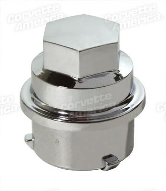 Corvette Wheel Lug Nut Caps, Chrome, 20 Piece Set, 20002004
