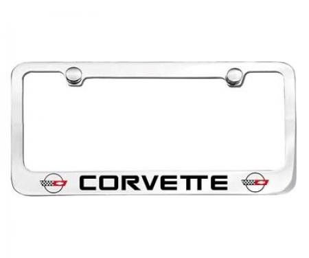 Corvette Elite License Frame, 84-96 Corvette Word with Dual Logo