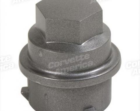 Corvette Lugnut Cap, Gray, 2000-2004