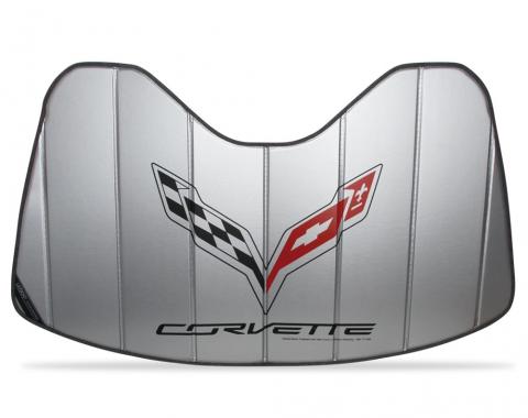 Corvette Accordian Style Windshield Sunshade, with C7 Logo