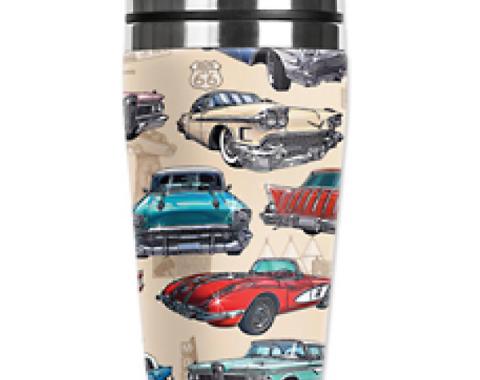 Mugzie® brand Travel Mug - 50's Hot Rods