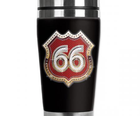 Mugzie® brand Travel Mug - Route 66 Bling (red)