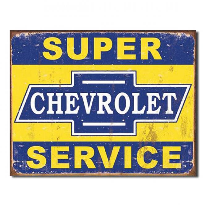 Tin Sign, Super Chevy Service