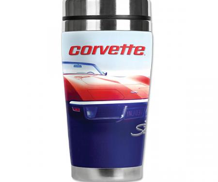 Corvette Mugzie® brand Travel Mug - Beach Corvette