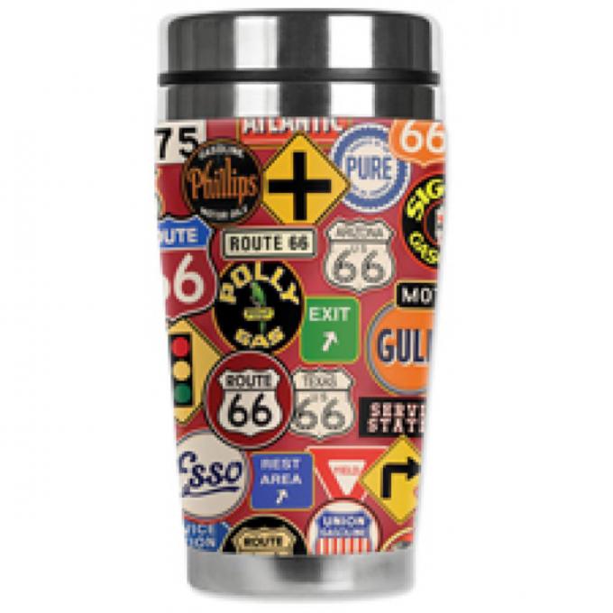 Mugzie® brand Travel Mug - Gas Station Signs