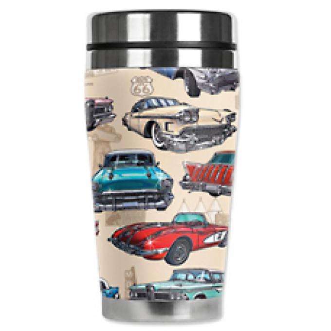 Mugzie® brand Travel Mug - 50's Hot Rods