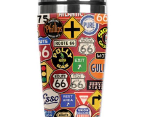 Mugzie® brand Travel Mug - Gas Station Signs