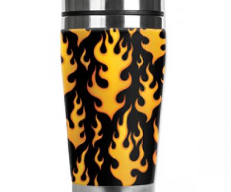Mugzie® brand Travel Mug - Black Flames