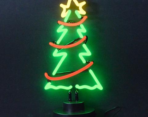 Neonetics Neon Sculptures, Christmas Tree with Garland Neon Sculpture
