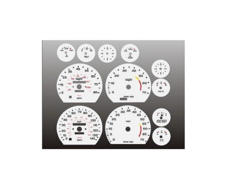 Corvette Instrument Cluster White Face Gauge Decal Set, 1978-1982