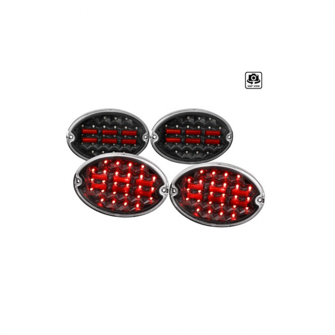 Corvette Set Clear Tail Lights Lenses, 1997-2004