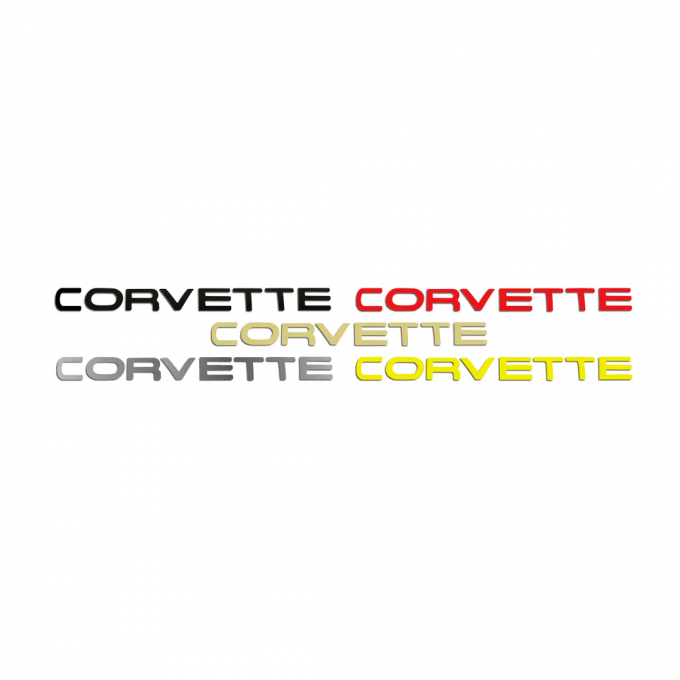 Corvette Corvette Lettering Kit, Black, 1984-1990