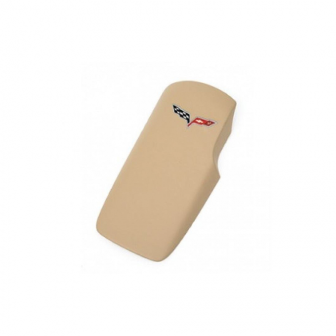 Corvette Center Console Door, with Grand Sport Logo Cashmere, 2005-2013
