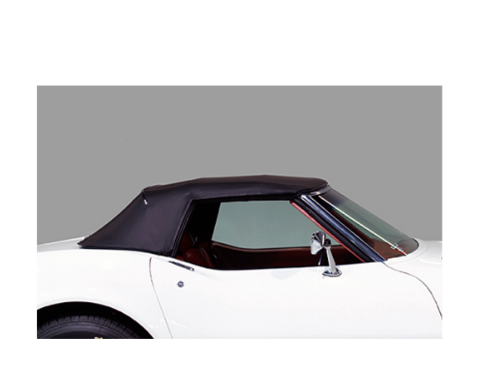 Corvette Convertible Top, Black Canvas, 1968-1975