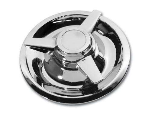 Corvette Spinner Caps, 3-Bar Straight Chrome, 1968-1982